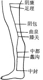 图5-2房事障碍经穴按摩图